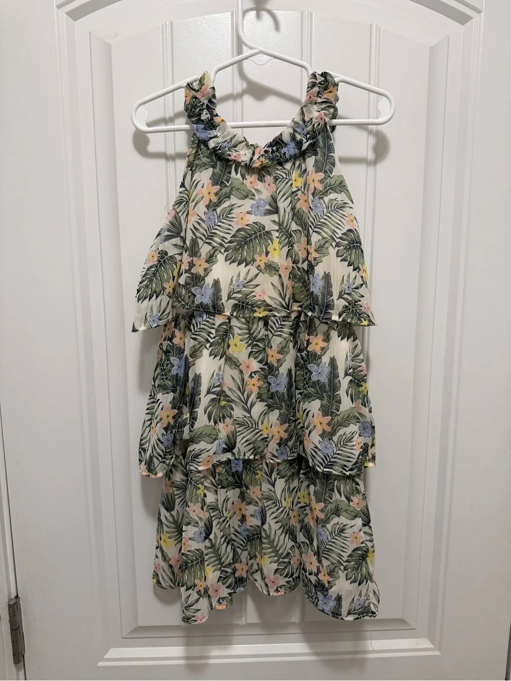 Wonder Nation Girls’ Floral Tiered Dress